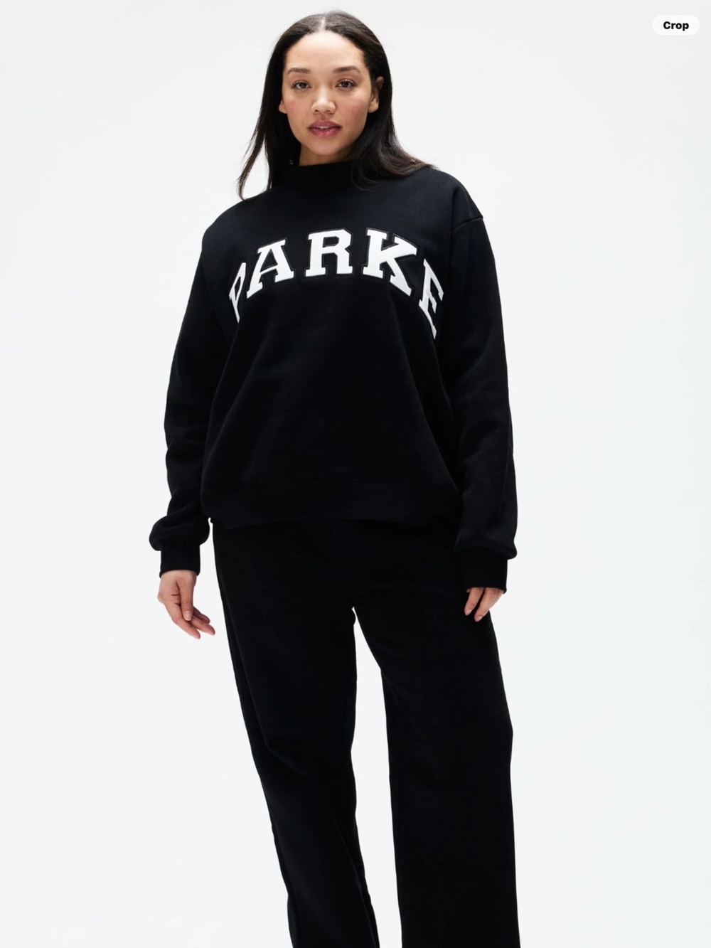 PARKE - Varsity Mockneck. - Black + White - L/XL